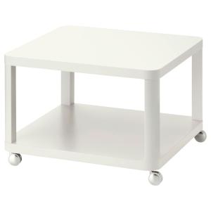 IKEA - Mesa auxiliar con ruedas, blanco, 64x64 cm blanco