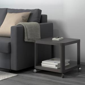 IKEA - Mesa auxiliar con ruedas, gris, 50x50 cm gris