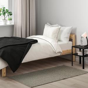 IKEA - alfombra, negronatural, 80x150 cm negro/natural