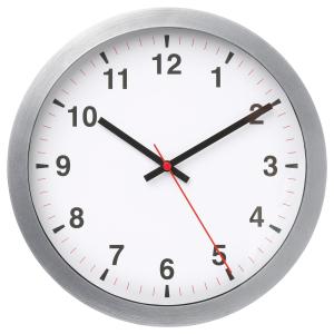IKEA - reloj de pared, gris plata, 28 cm gris plata