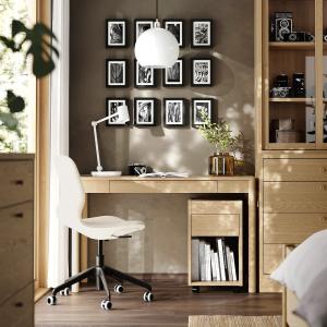 IKEA - escritorio, chapa roble, 120x47 cm chapa roble