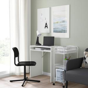 IKEA - SMÄLLEN escritorio y silla, blanconegro blanco/negro