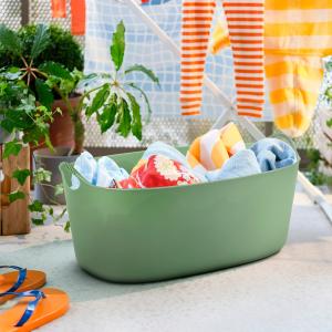 IKEA - cesto para colada flexible, verde, 35 l verde