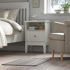 IKEA - alfombra, grisrayas, 50x80 cm gris/rayas