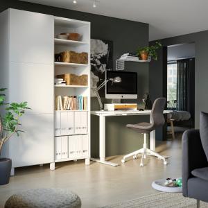 IKEA - escritorio elevable, blanco, 160x80 cm blanco