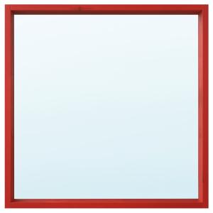 IKEA - espejo, rojo, 75x75 cm rojo