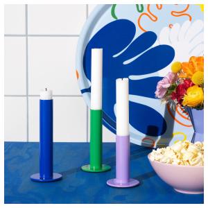 IKEA - portavelas, juego de 3, colores variados colores var…