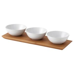 IKEA - Bandej3bol bambú/blanco