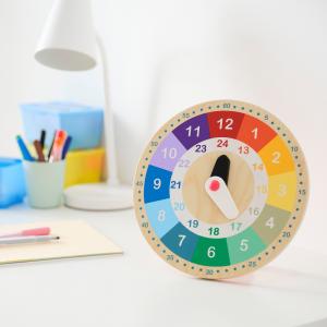 IKEA - Reloj educativo de madera multicolor