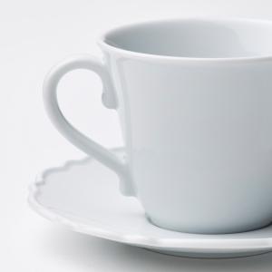 IKEA - taza con plato, blanco, 23 cl blanco