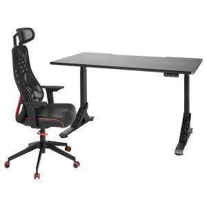 IKEA - MATCHSPEL escritorio y silla gaming, negro negro
