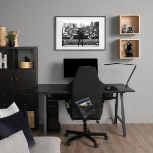 IKEA - escritorio gaming, negro, 160x80 cm negro