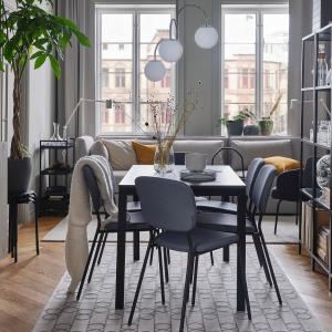 IKEA - mesa extensible, negromarrón oscuro, 120180x75 cm -…