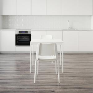 IKEA - TEODORES mesa y dos sillas, blancoblanco, 80120 cm -…