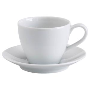 IKEA - taza de café con plato, blanco, 20 cl blanco