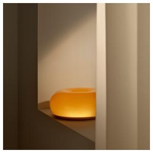 IKEA - lámpara mesapared LED, naranja vidrioredondo, 30 cm…