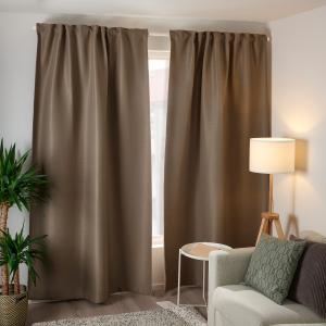 IKEA - cortinas semiopacas, 1 par, gris beige, 145x300 cm -…