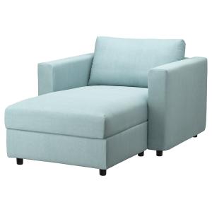 IKEA - funda chaiselongue, Saxemara azul claro Saxemara azu…