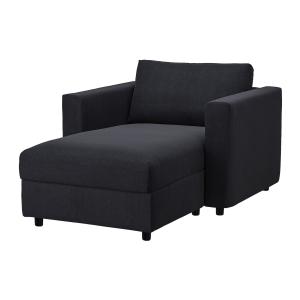 IKEA - funda chaiselongue, Saxemara negro-azul Saxemara neg…
