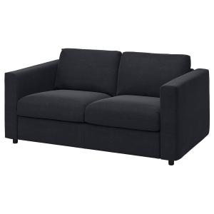 IKEA - funda para sofá de 2 plazas, Saxemara negro-azul Sax…