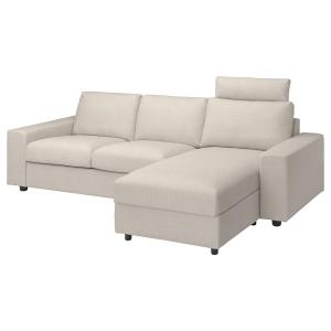 IKEA - funda sofá 3 plazas chaiselongue, con reposacabezas…