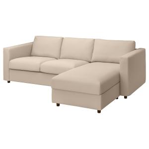IKEA - funda sofá 3 plazas chaiselongue, Hallarp beige Hall…