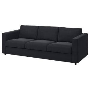 IKEA - funda para sofá de 3 plazas, Saxemara negro-azul Sax…