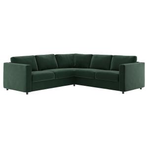 IKEA - funda para sofá 4 plazas esquina, Djuparp verde oscu…