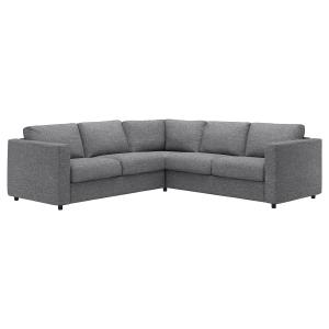 IKEA - funda para sofá 4 plazas esquina, Lejde grisnegro Le…