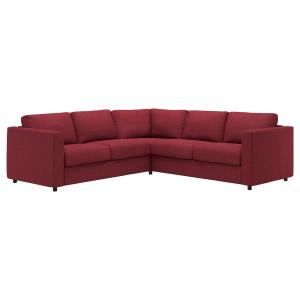 IKEA - funda para sofá 4 plazas esquina, Lejde rojomarrón L…