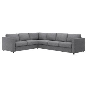 IKEA - funda para sofá 5 plazas esquina, Lejde grisnegro Le…