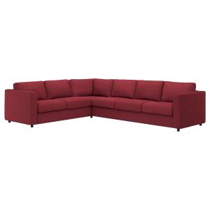 IKEA - funda para sofá 5 plazas esquina, Lejde rojomarrón L…
