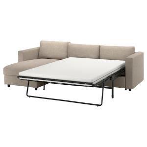 IKEA - funda sofá cama 3,  chaiselongueHillared beige  chai…