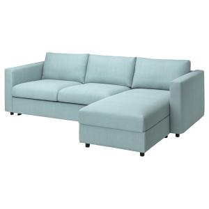 IKEA - funda sofá cama 3 chaiselongue, Saxemara azul claro…