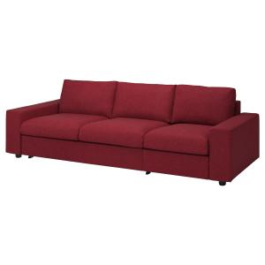 IKEA - Funda sofá cama 3 con reposabrazos anchos/Lejde rojo…