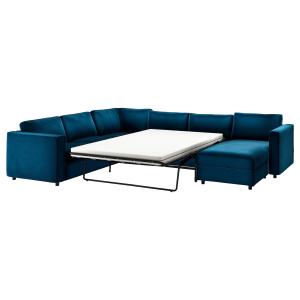IKEA - funda sofá cama esquina 5,  chaiselongueDjuparp azul…