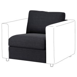 IKEA - módulo 1 asiento, Saxemara negro-azul Saxemara negro…