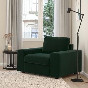 IKEA - sillón, con reposabrazos anchos Djuparpverde oscuro…