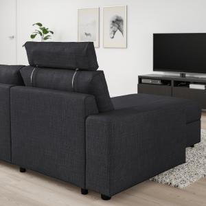 IKEA - sofá 3 plazas con chaiselongue, con reposabrazos anc…