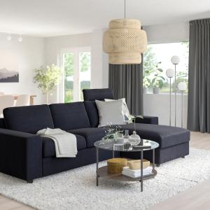 IKEA - sofá 3 plazas con chaiselongue, con reposacabezas co…