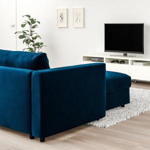 IKEA - sofá 5 plazas esquina,  chaiselongueDjuparp azul ver…