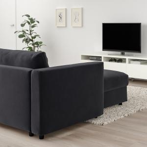 IKEA - sofá 5 plazas esquina,  chaiselongueDjuparp gris osc…