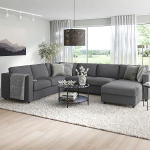 IKEA - sofá 5 plazas esquina,  chaiselongueHallarp gris - H…