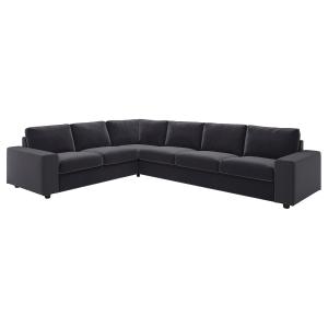 IKEA - sofá 5 plazas esquina, con reposabrazos anchosDjupar…