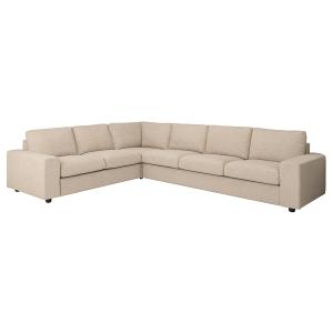 IKEA - sofá 5 plazas esquina, con reposabrazos anchosHillar…