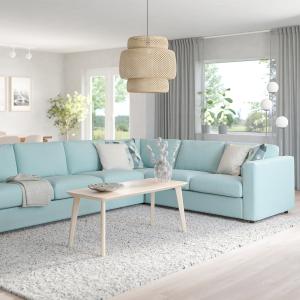 IKEA - sofá 5 plazas esquina, Saxemara azul claro - Hemos b…