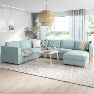 IKEA - sofá cama esquina 5  chaiselongue, Saxemara azul cla…