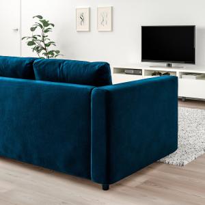 IKEA - sofá rinconera de 4 plazas, Djuparp azul verdoso osc…