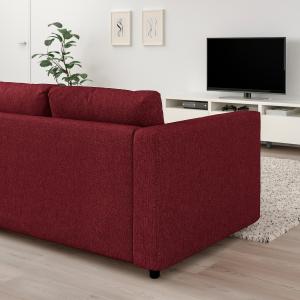 IKEA - sofá rinconera de 4 plazas, Lejde rojomarrón - Hemos…