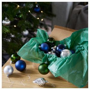 IKEA - bola árbol Navidad, juego de 32, azulcolores variado…